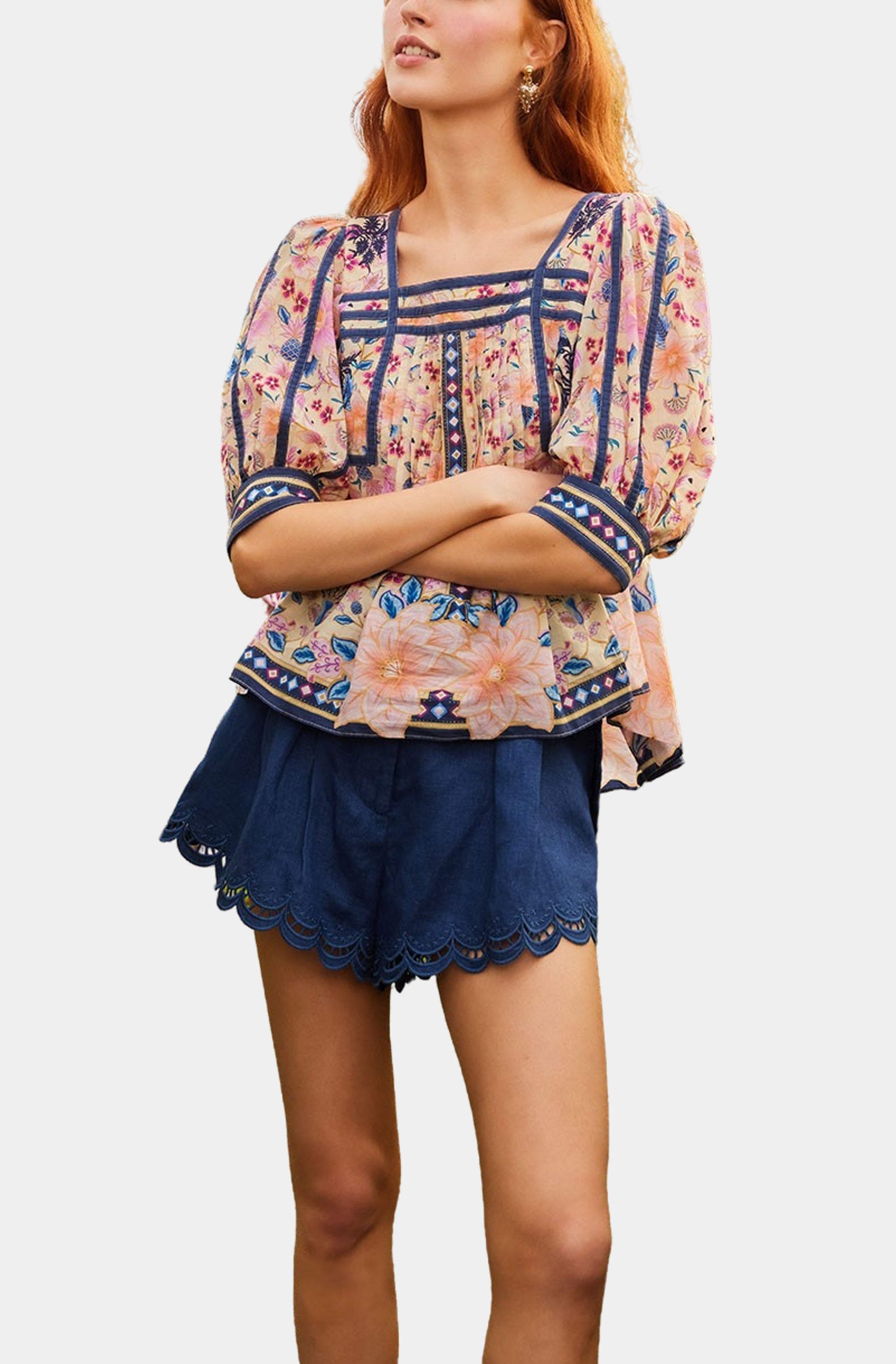 Navy Blue Richelieu Running Shorts