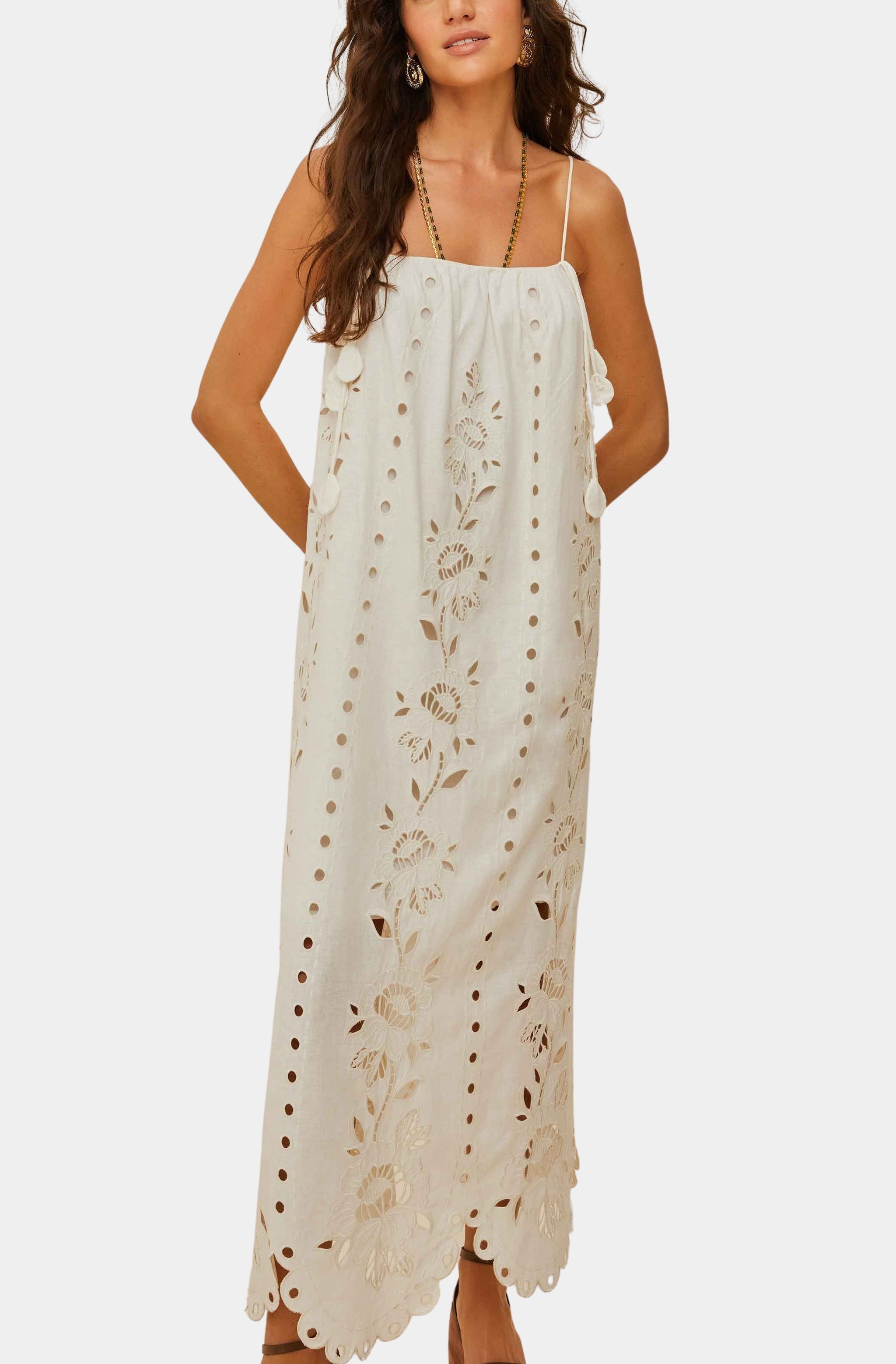 Off-White Richelieu Sleeveless Maxi Dress
