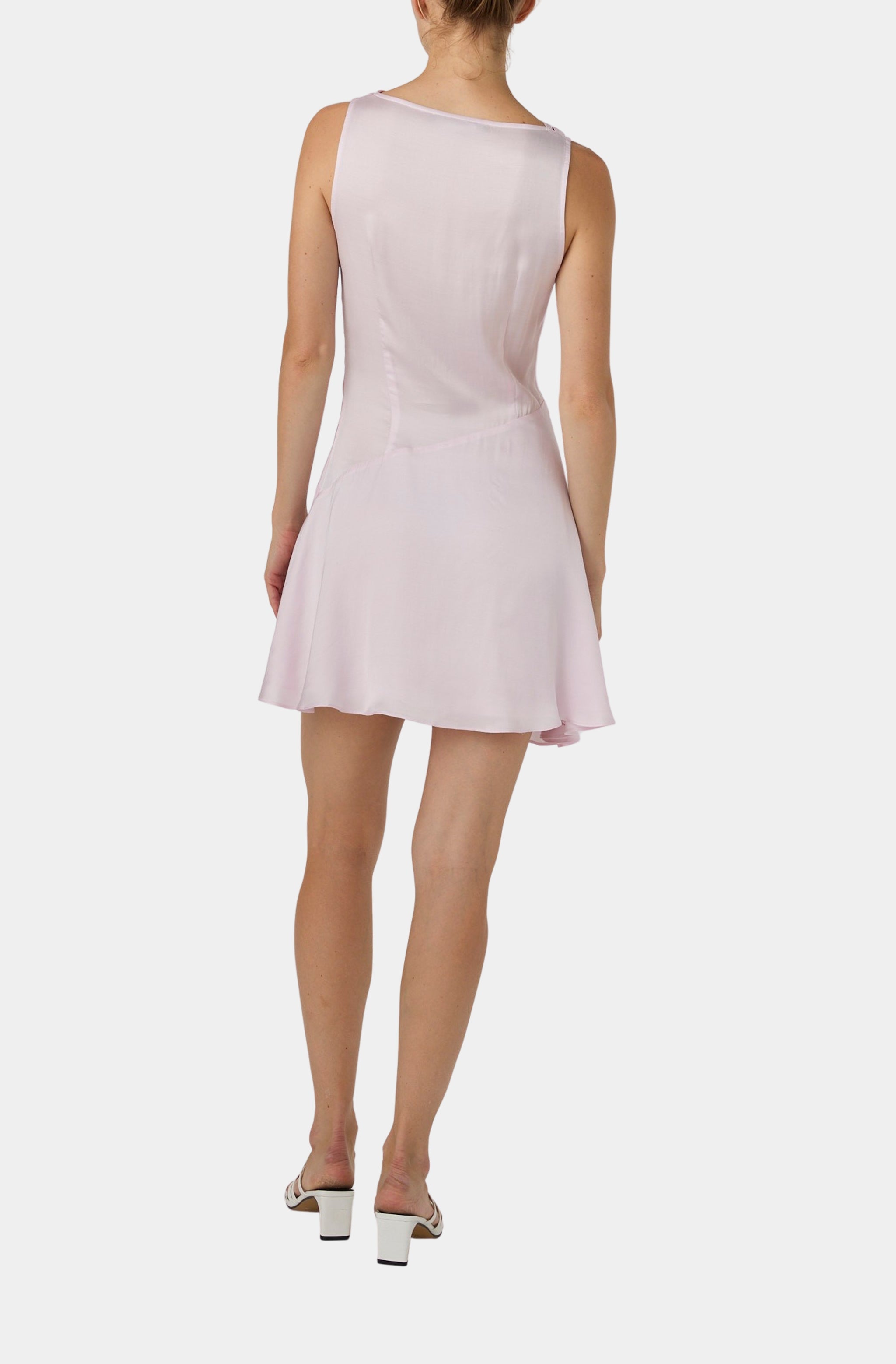 Oona Satin Asymmetrical Mini Dress