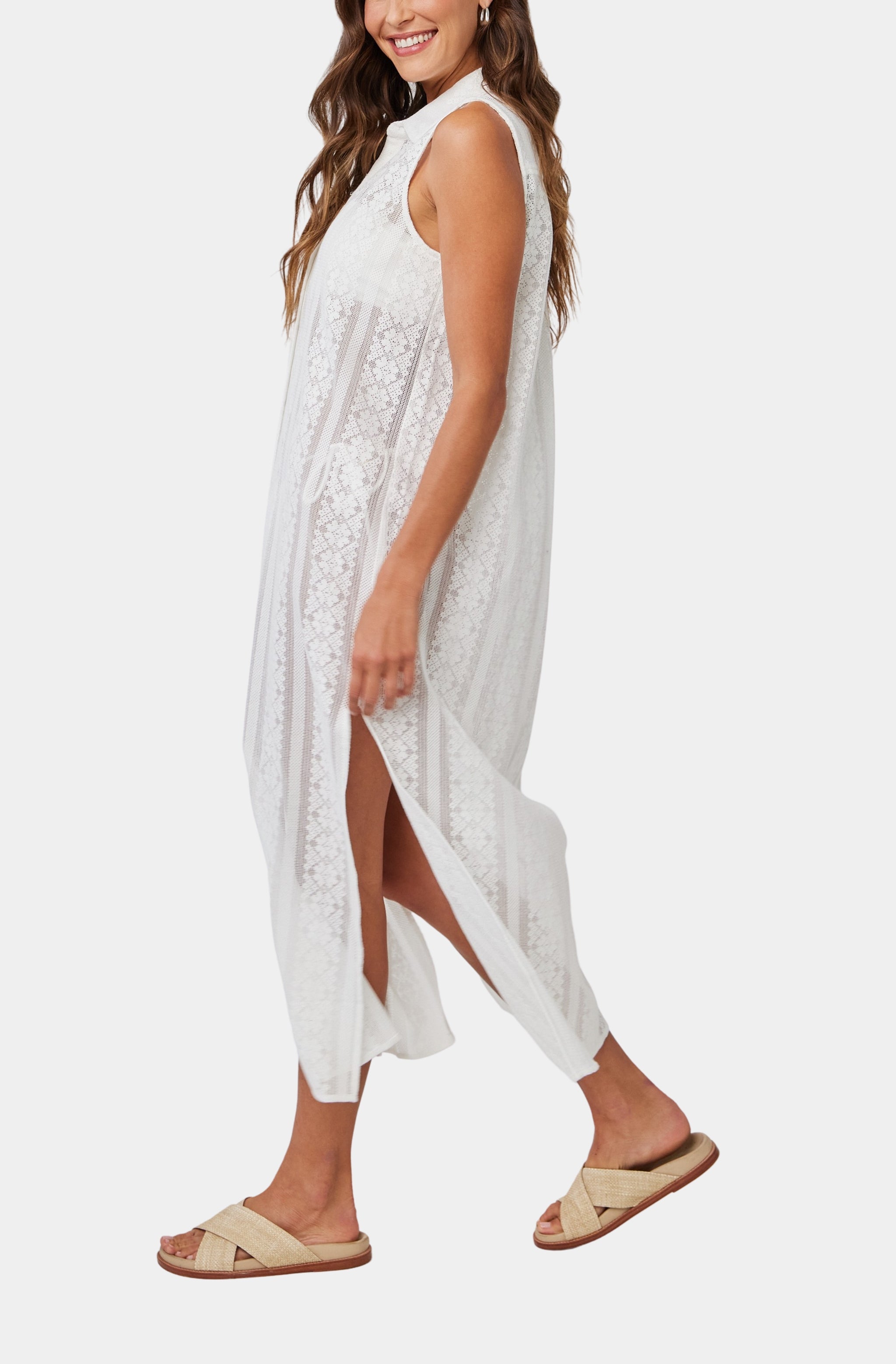 Side Slit Duster Dress