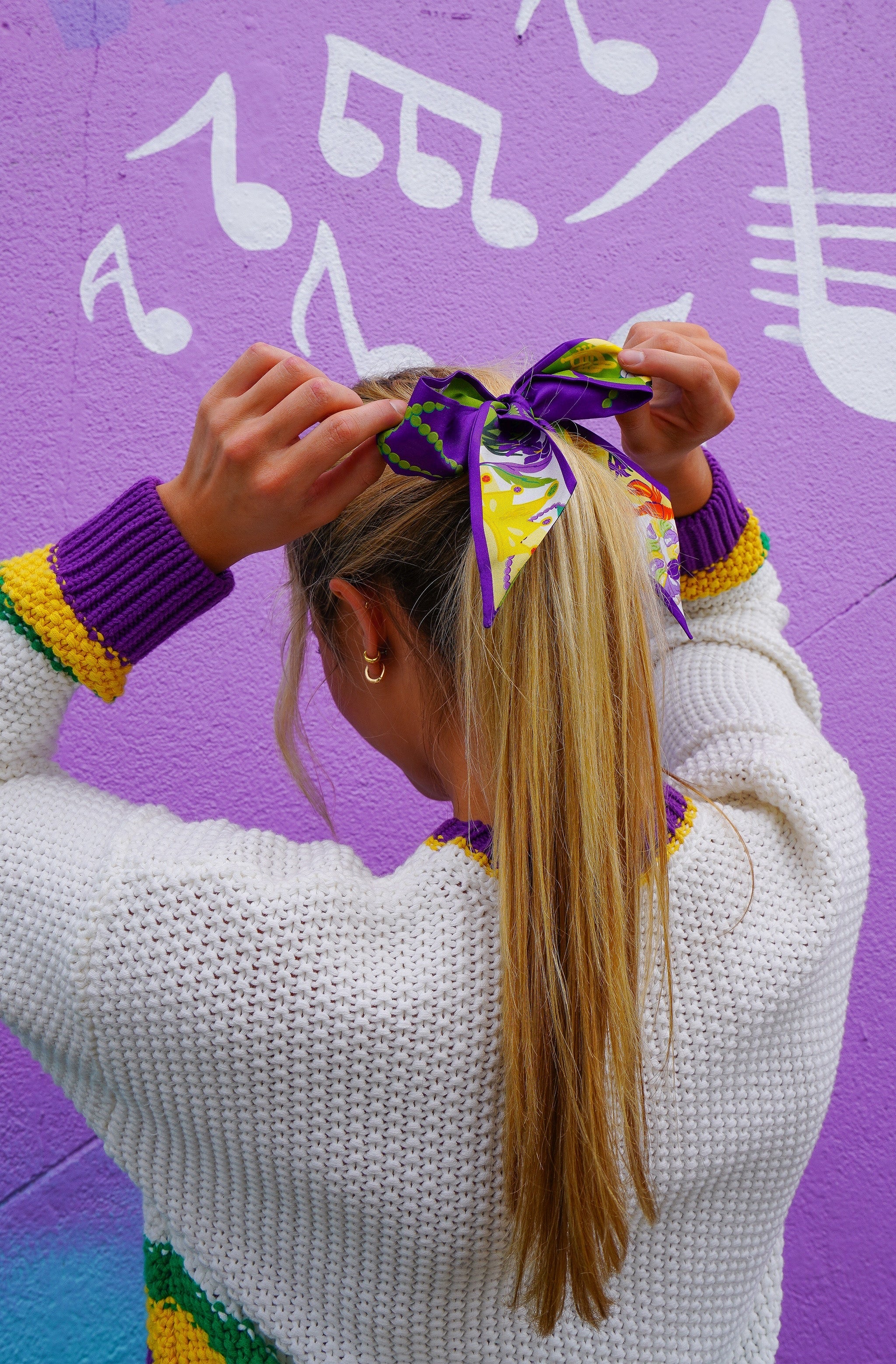 Mardi Gras Twilly Scarf