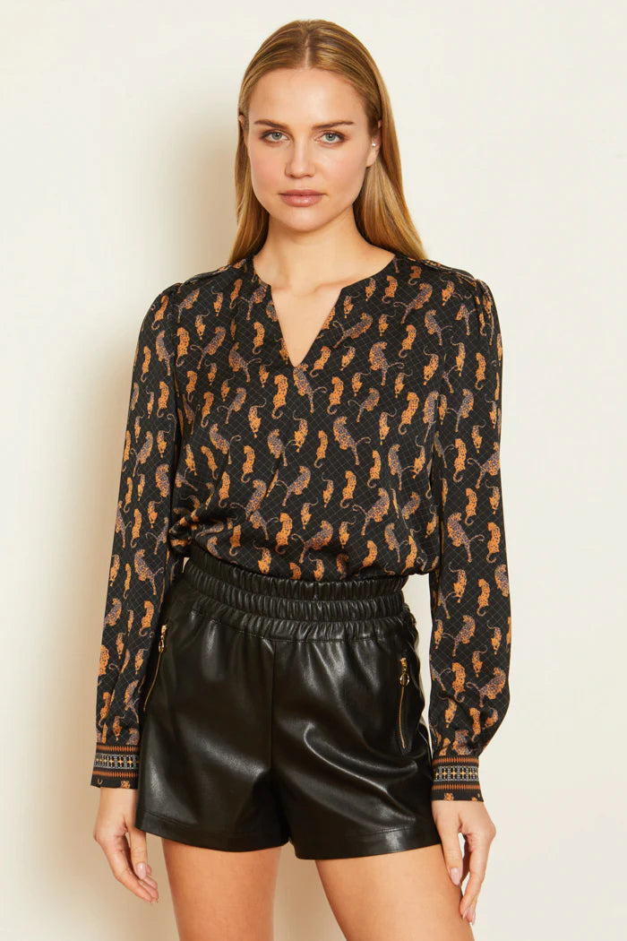 Arlette Top in Stamped Leopard