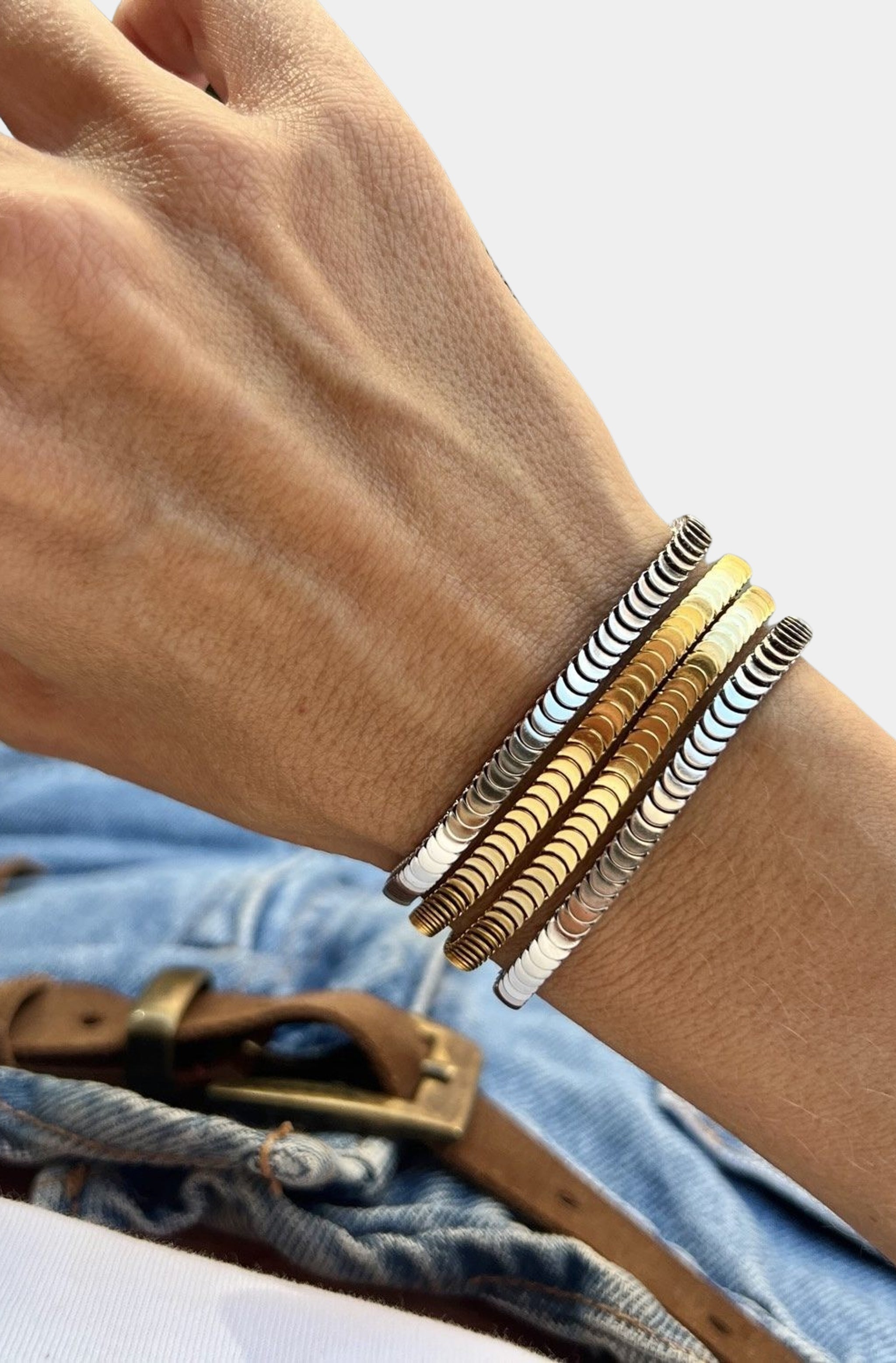 Snake Chain Bracelet In Gold