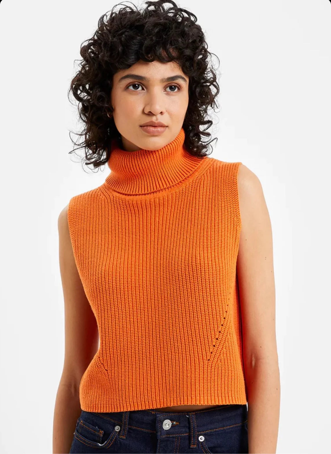 Mozart Cropped Sleeveless Jumper