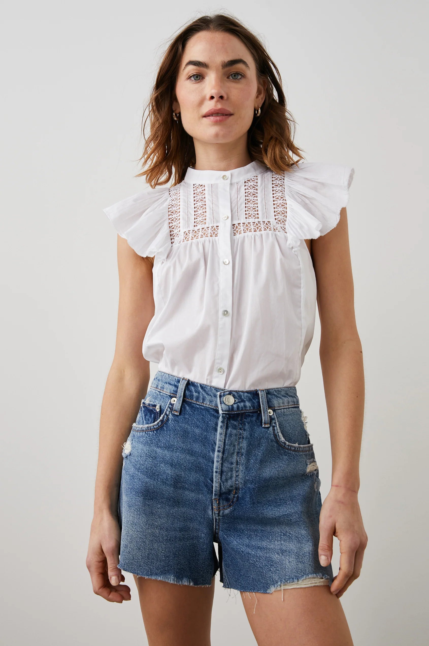 Louella Top in Beach White