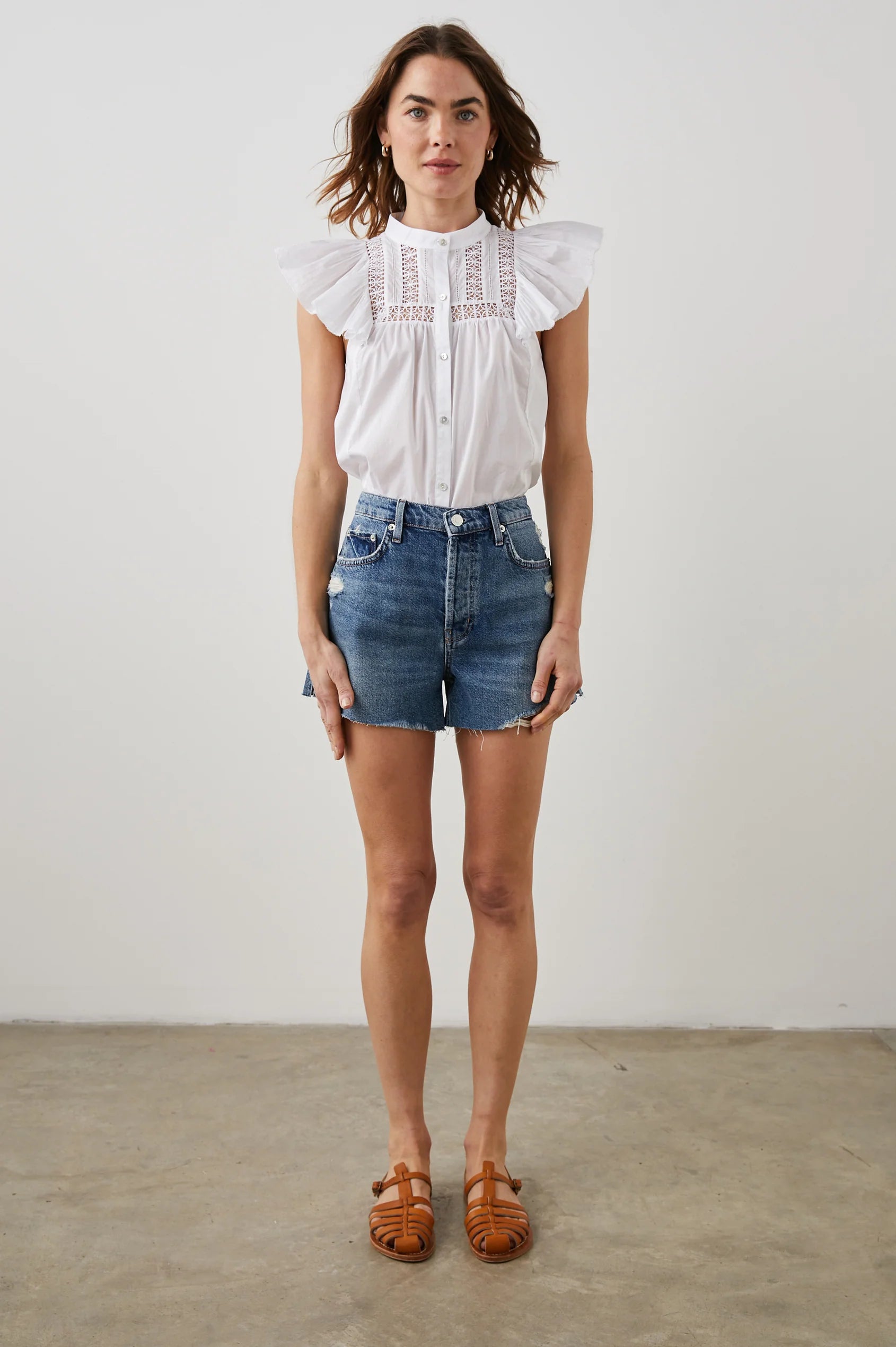 Louella Top in Beach White