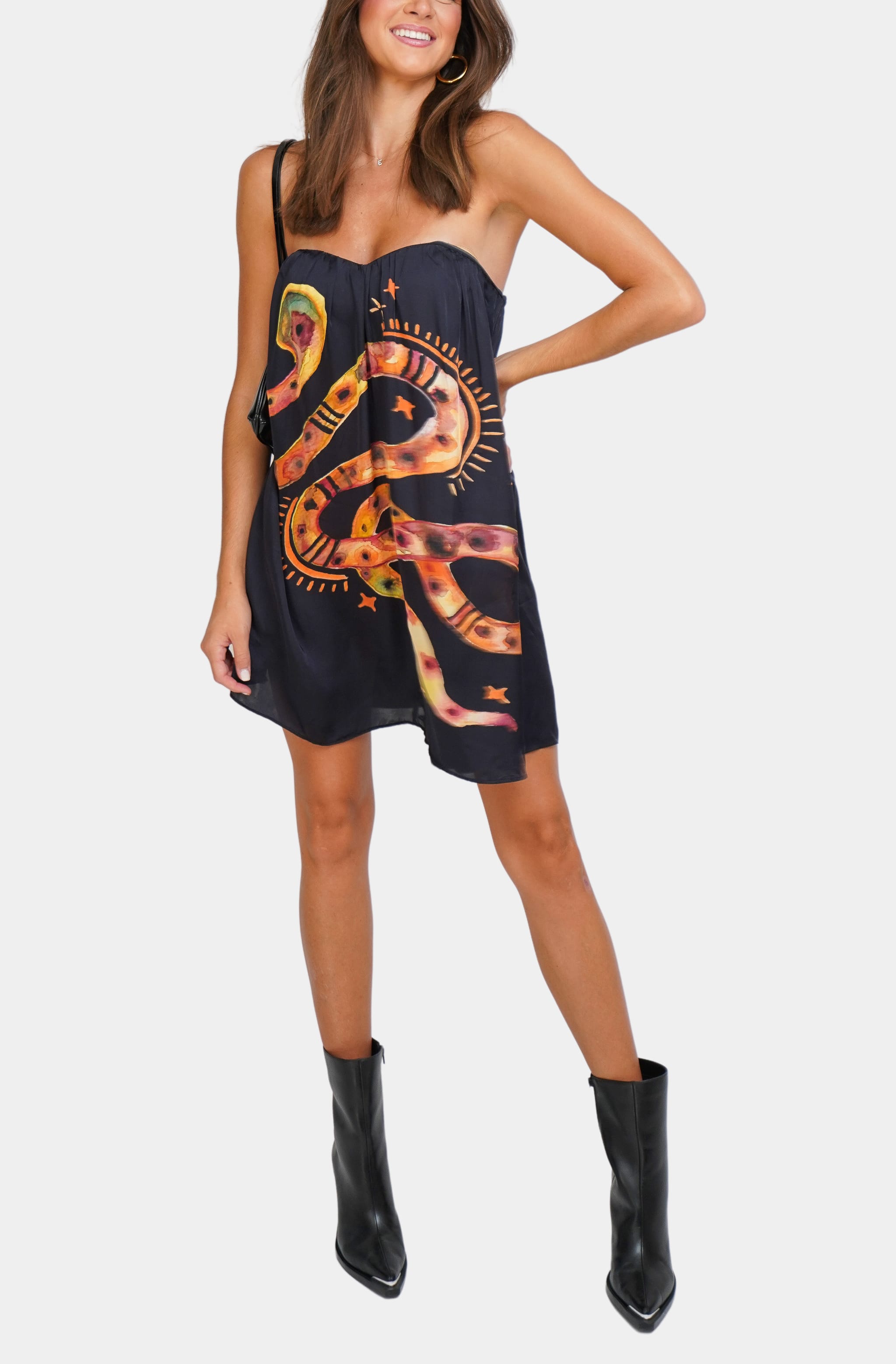 Hemline Exclusive Charmer Scarf Mini Dress