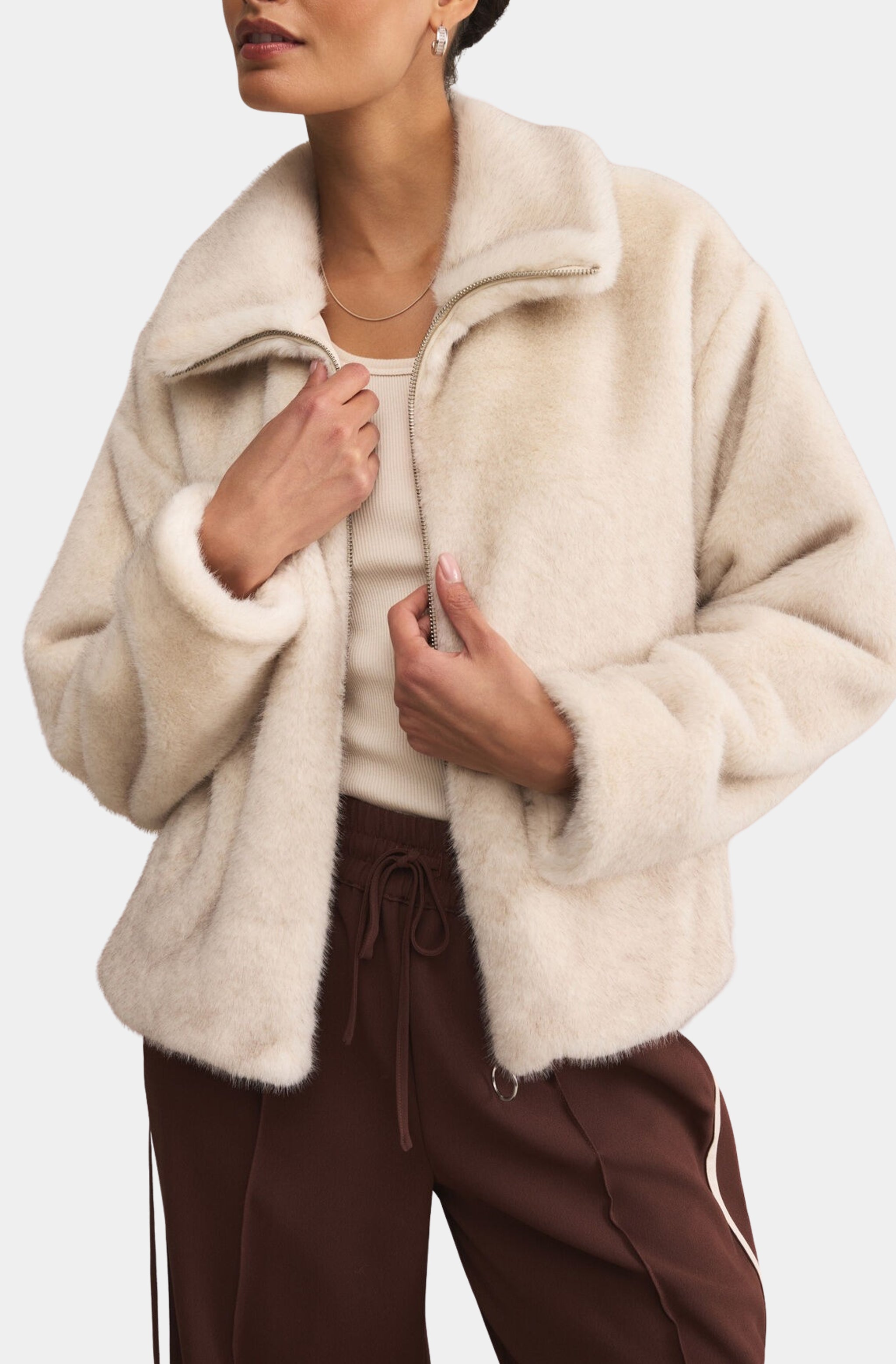 Amethyst Faux Fur Jacket – Hemline Mandeville