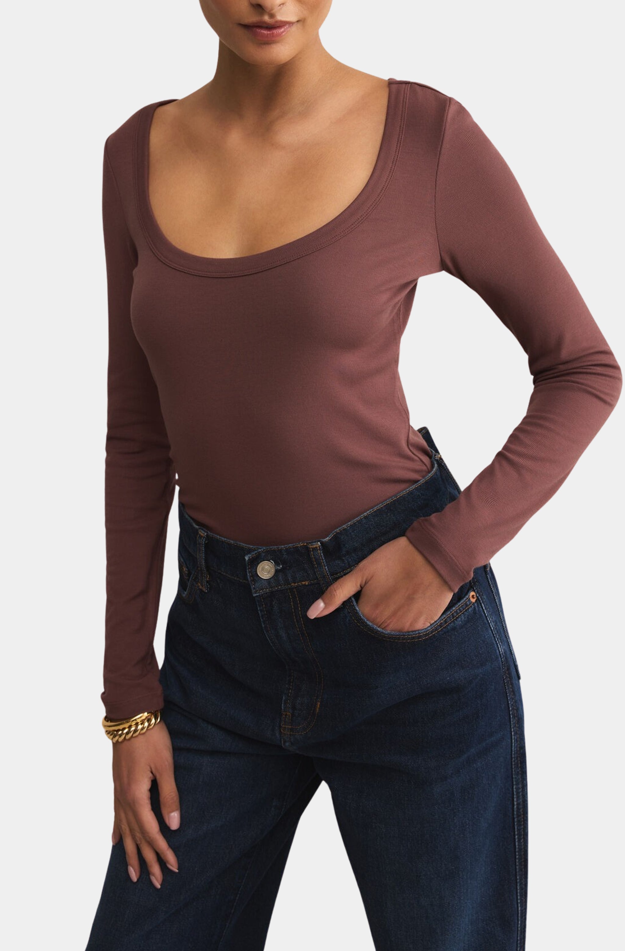 Second Skin Scoop Neck Top