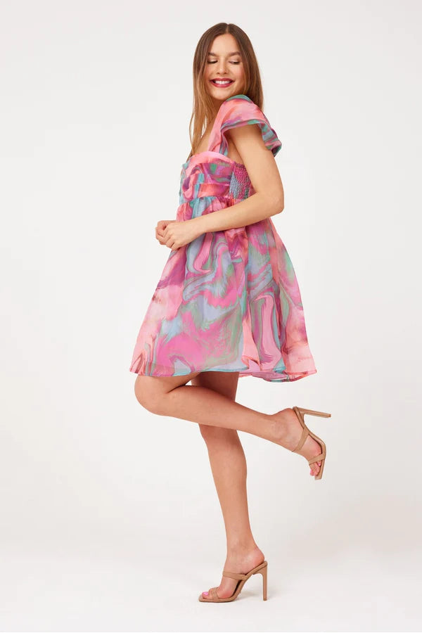 Cindylou Dress In Mystic – Hemline Mandeville