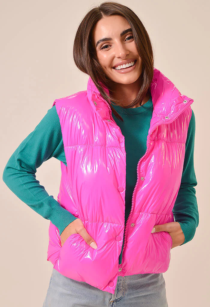 Marmi Puffer in Fuchsia