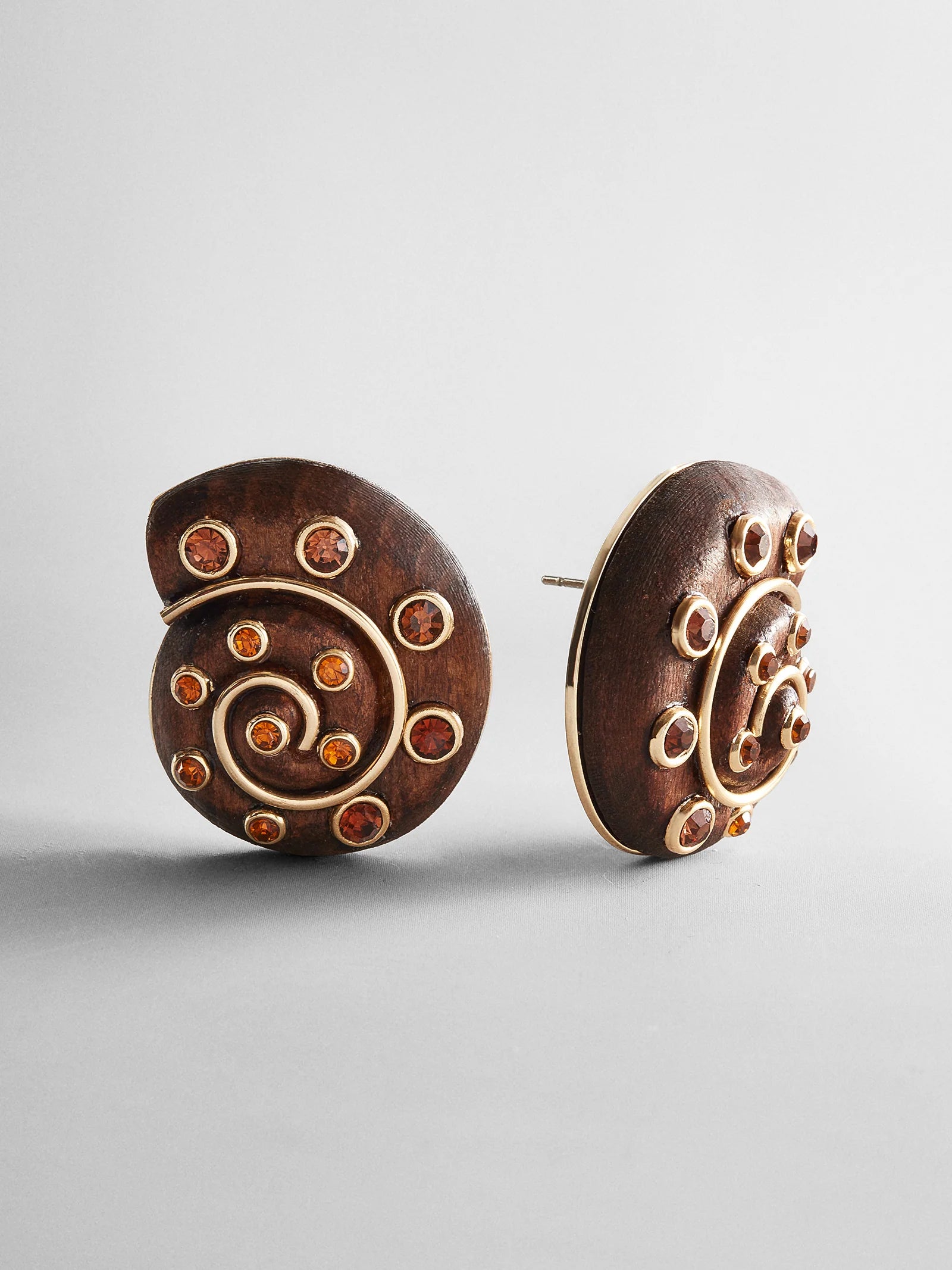 Seashell Statement Stud Earrings