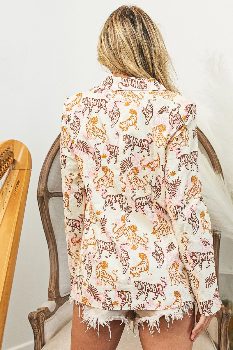 Tiger Print Blazer