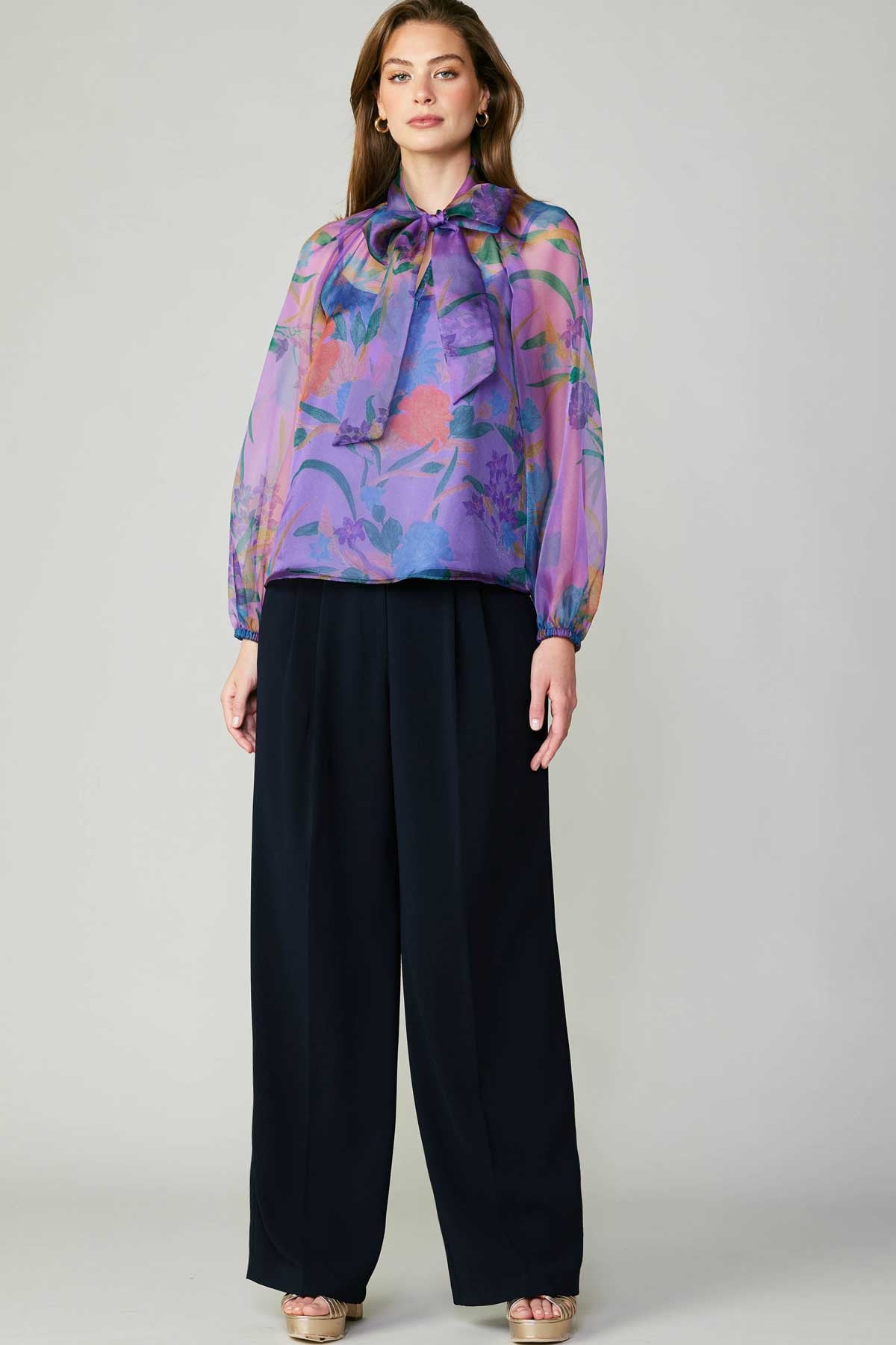 Lorelei Top in Floral Organza