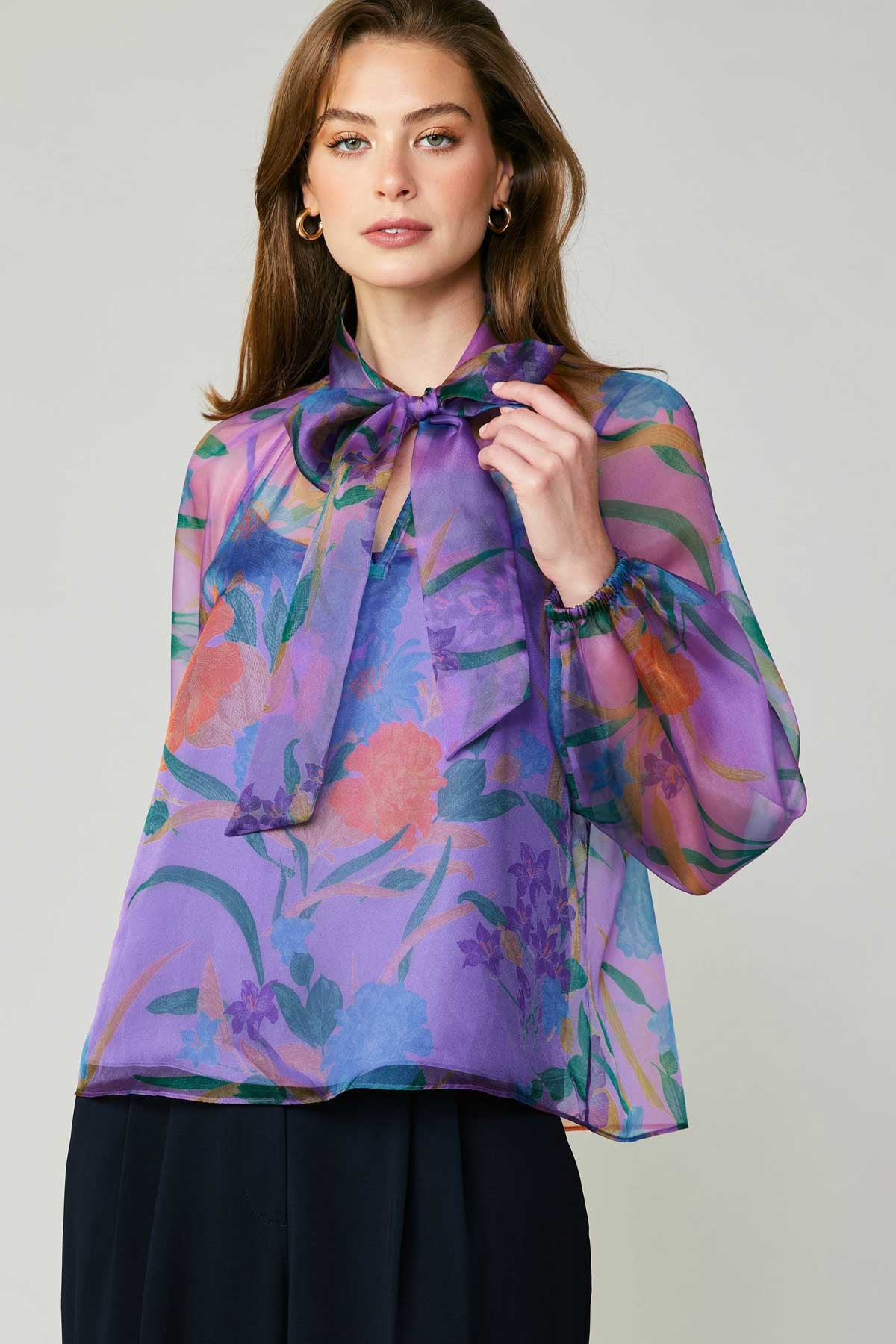 Lorelei Top in Floral Organza