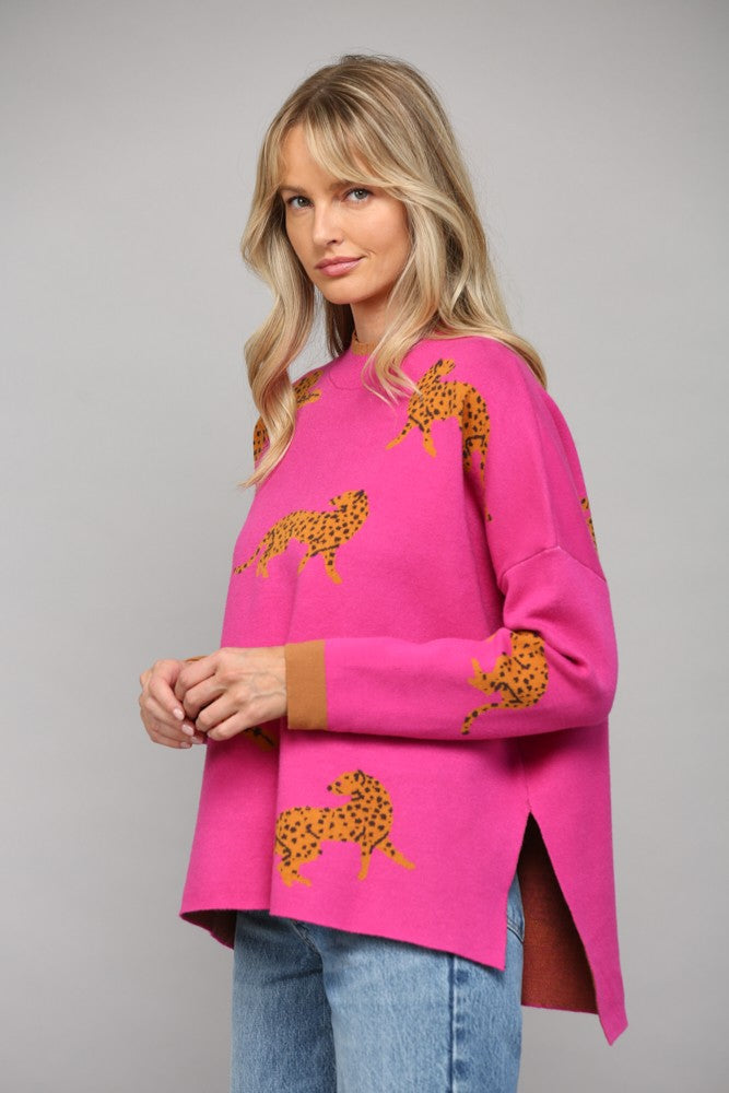 Sierra Sweater in Fuchsia