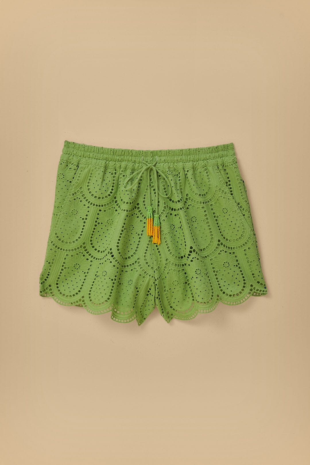 Pineapple Eyelet Green Shorts
