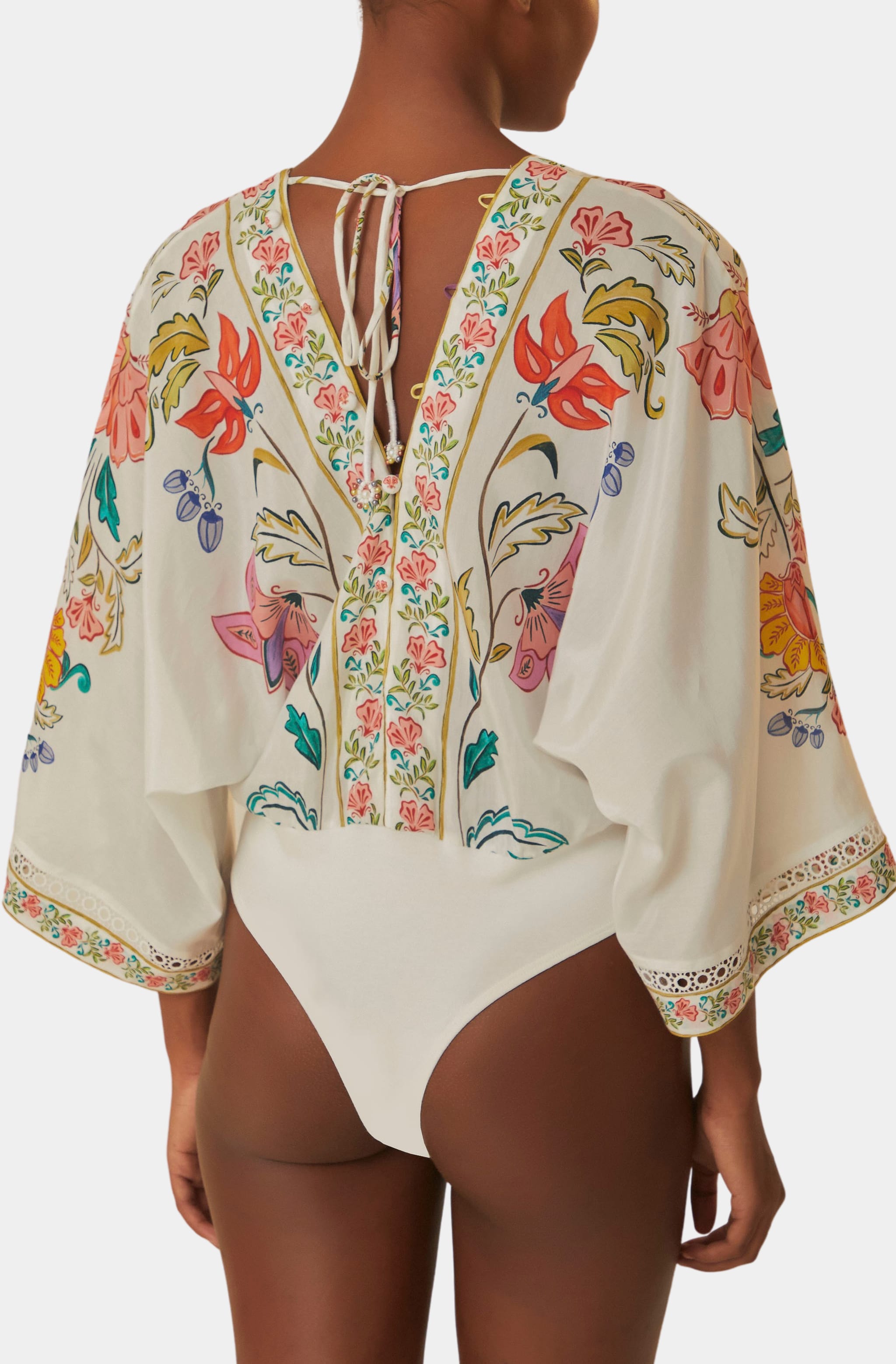 Insects Floral Off White Bodysuit