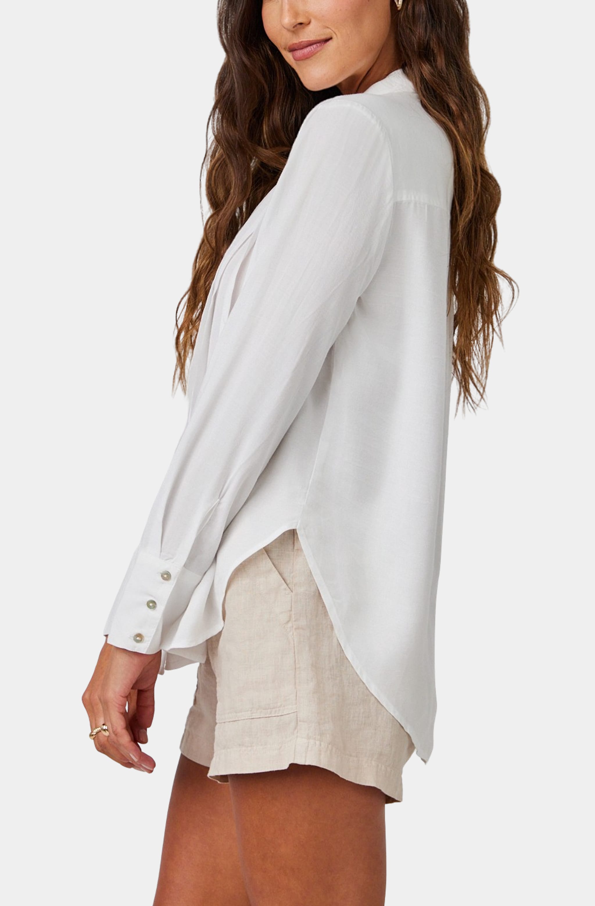 Pintuck Button Down