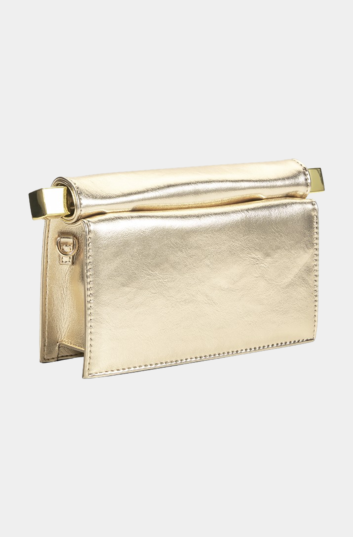 Billini Carson Clutch Bag – Gold Metallic – angled view