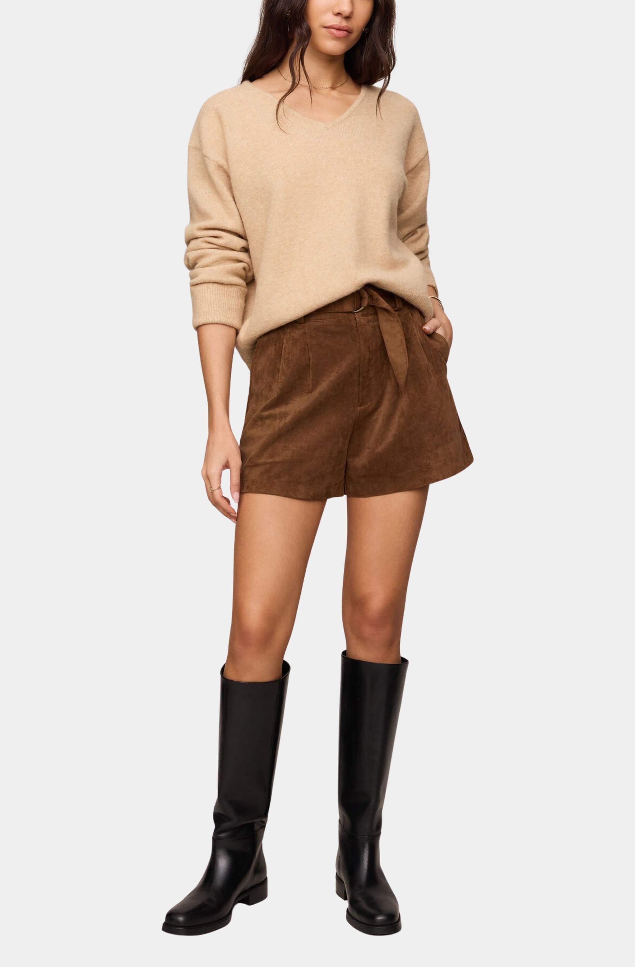 Ivory Suede Short – Hemline Mandeville