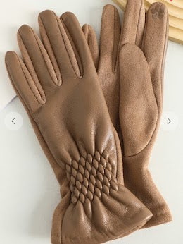 Faux Leather Gloves