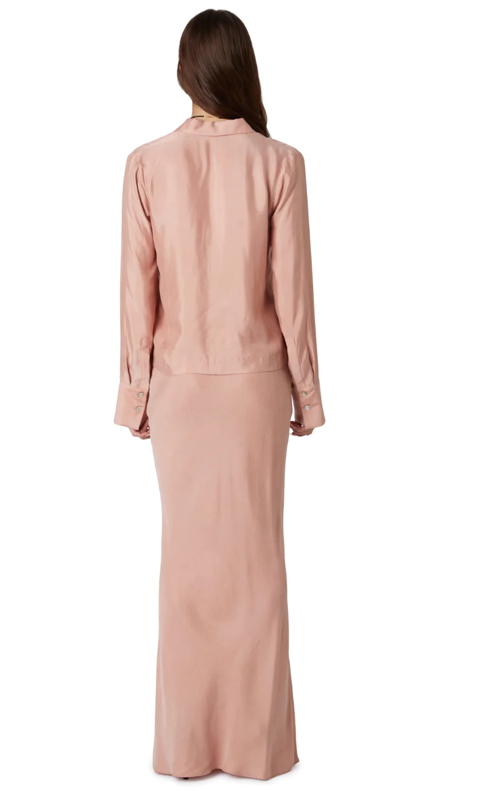 90&#39;s Bias Maxi Skirt in Rose