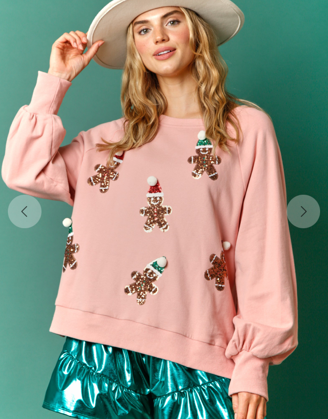 Dusty Peach Gingerbread Sweatshirt