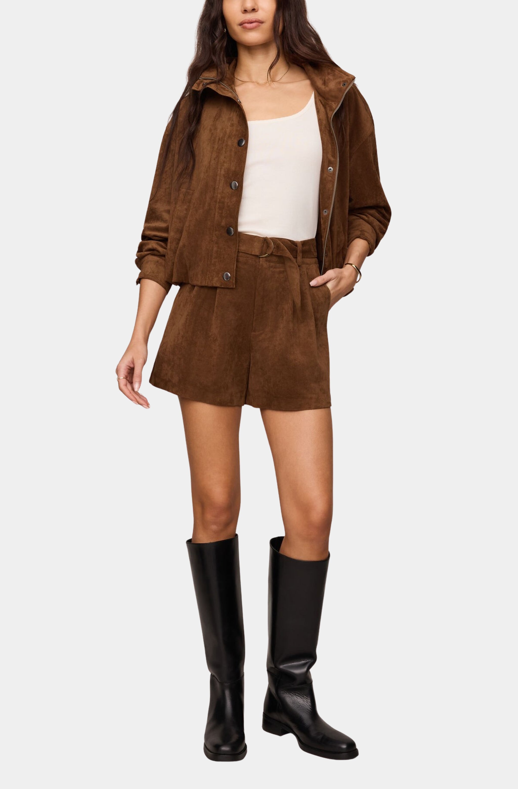 Ivory Suede Short