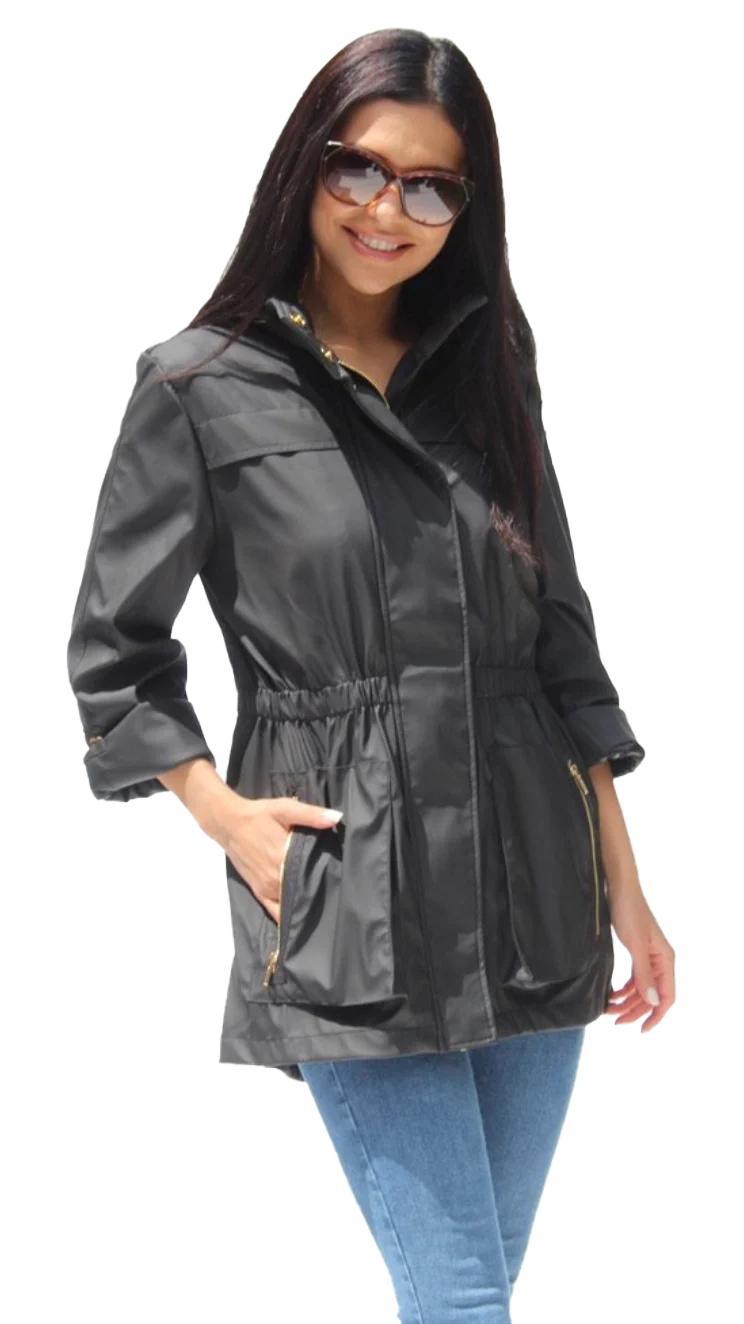 Anna Rain Jacket in Black