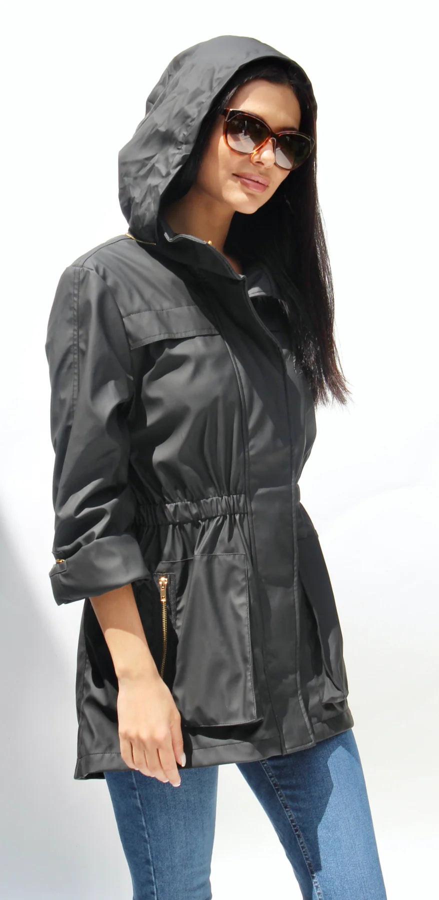 Anna Rain Jacket in Black