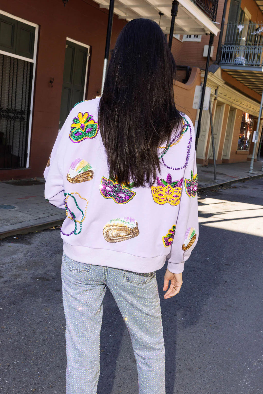 Lavender Mardi Gras Icon Sweatshirt