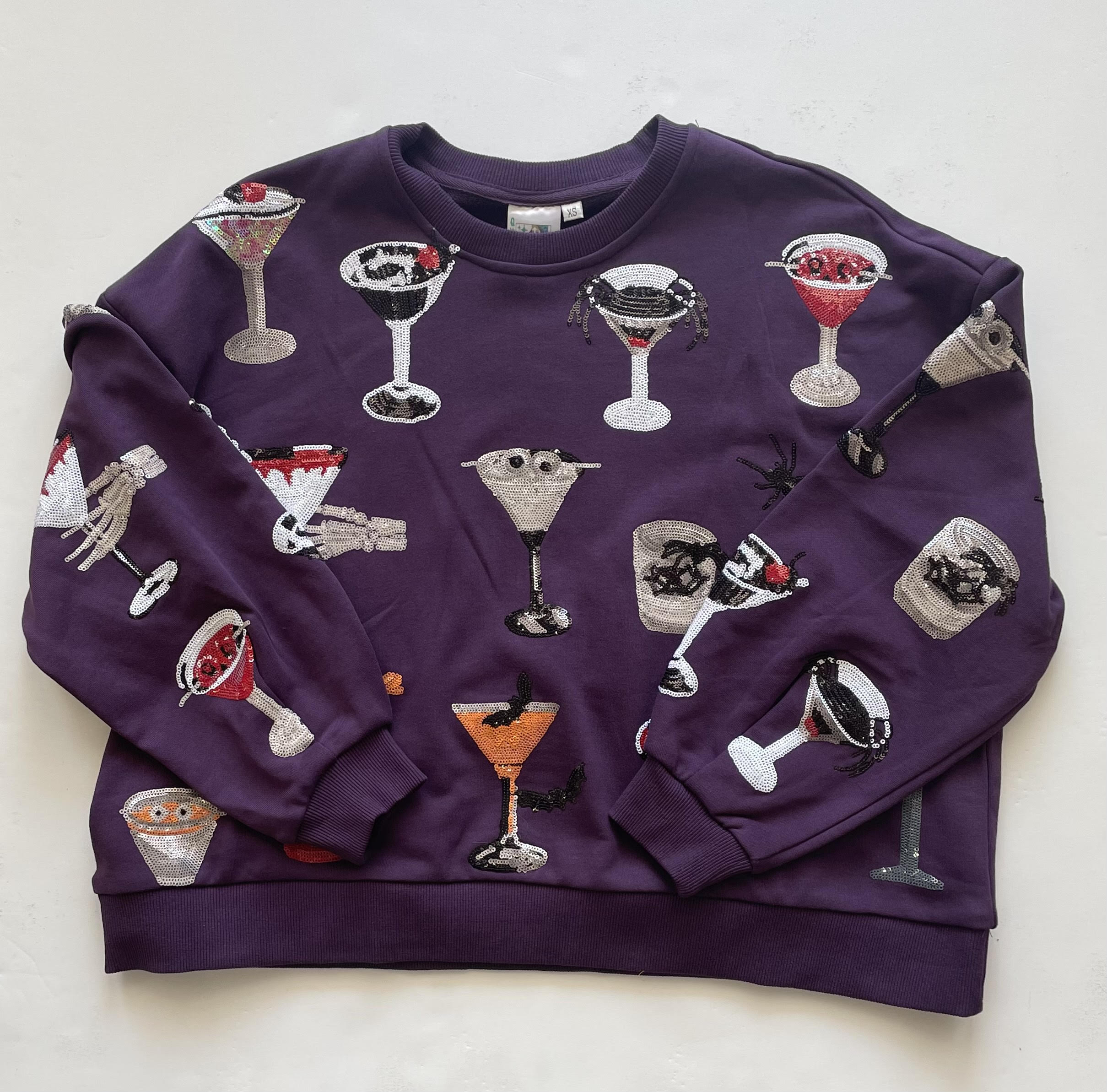 Dark Purple Spooky Spirits Sweatshirt