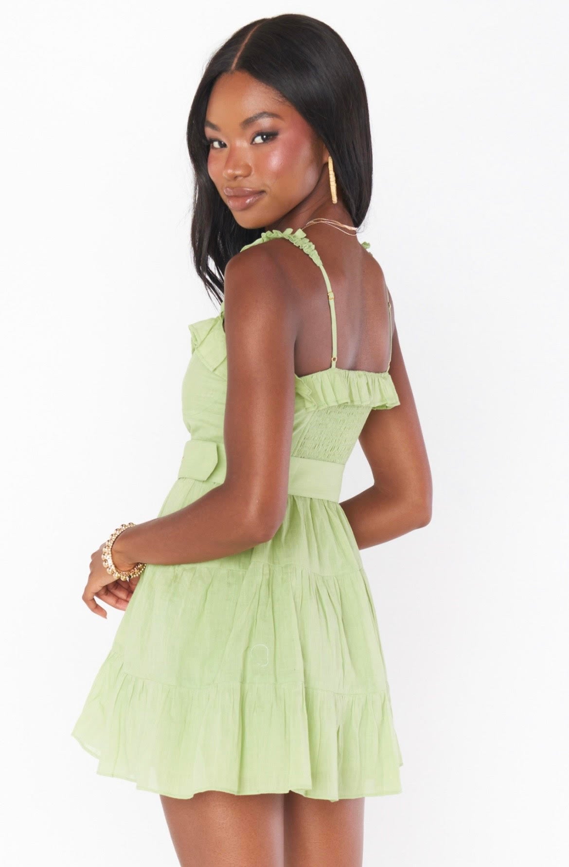 Jolene Mini Dress in Sage