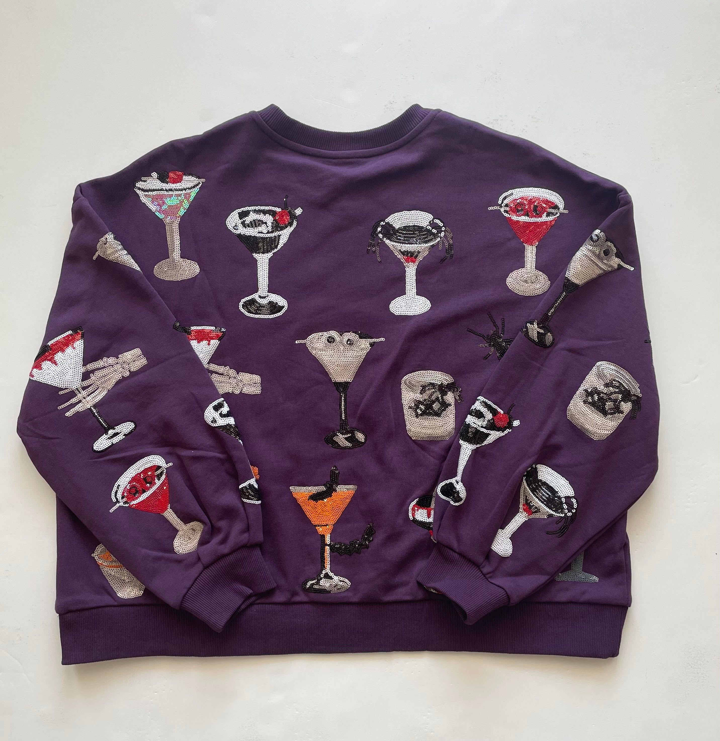 Dark Purple Spooky Spirits Sweatshirt