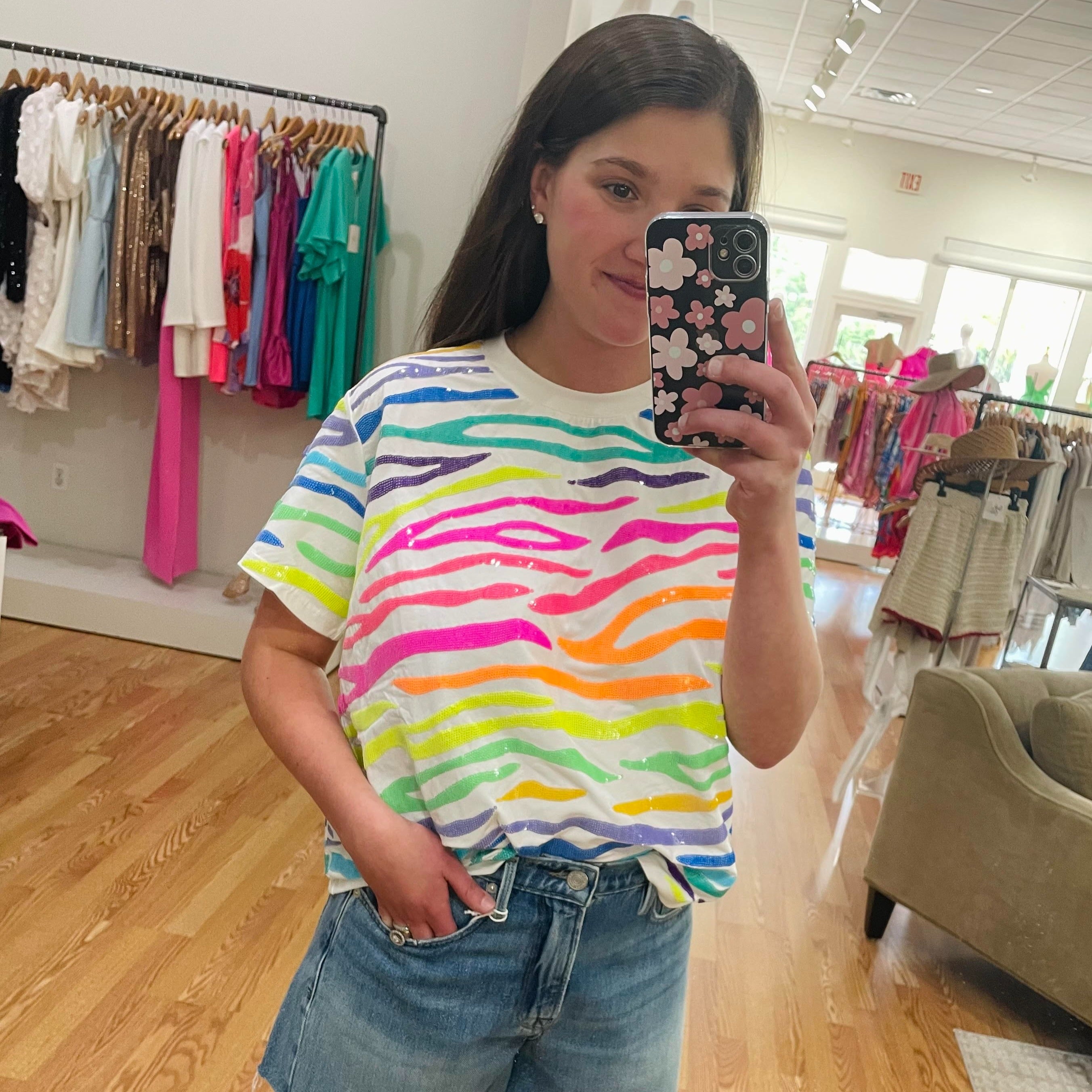 Neon Tiger Stripe Tee