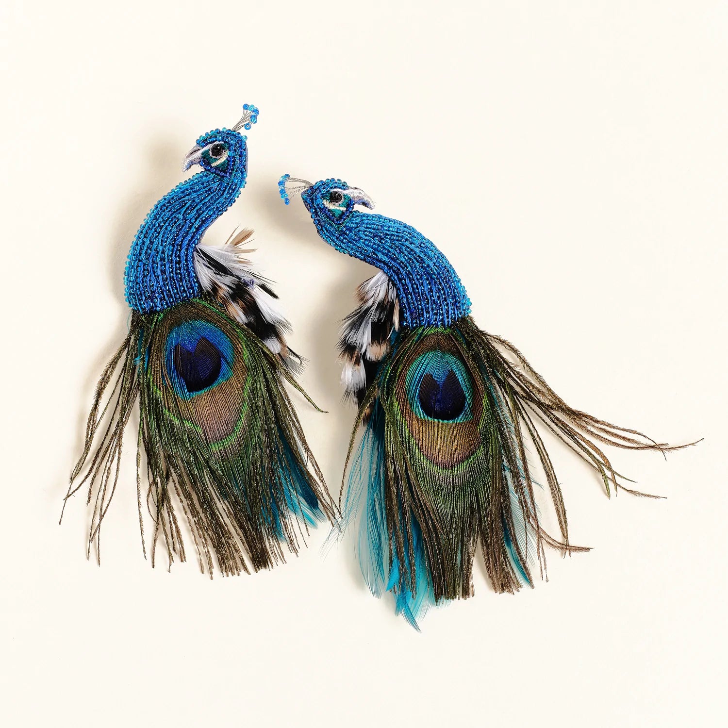 Peacock Earring in Blue
