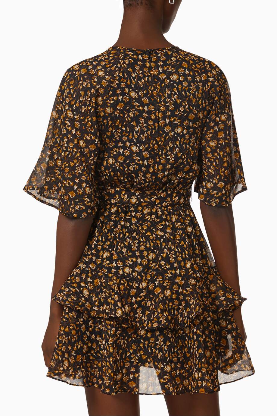 Mira Ruffled Mini Dress in Multi