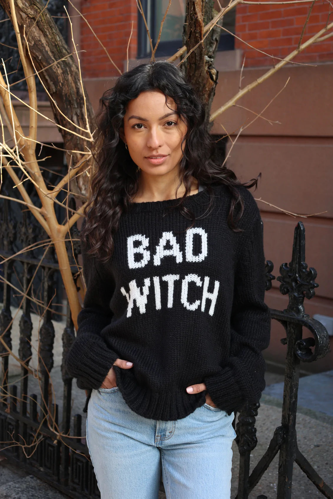 Bad Witch Crew In Black/Pure Snow