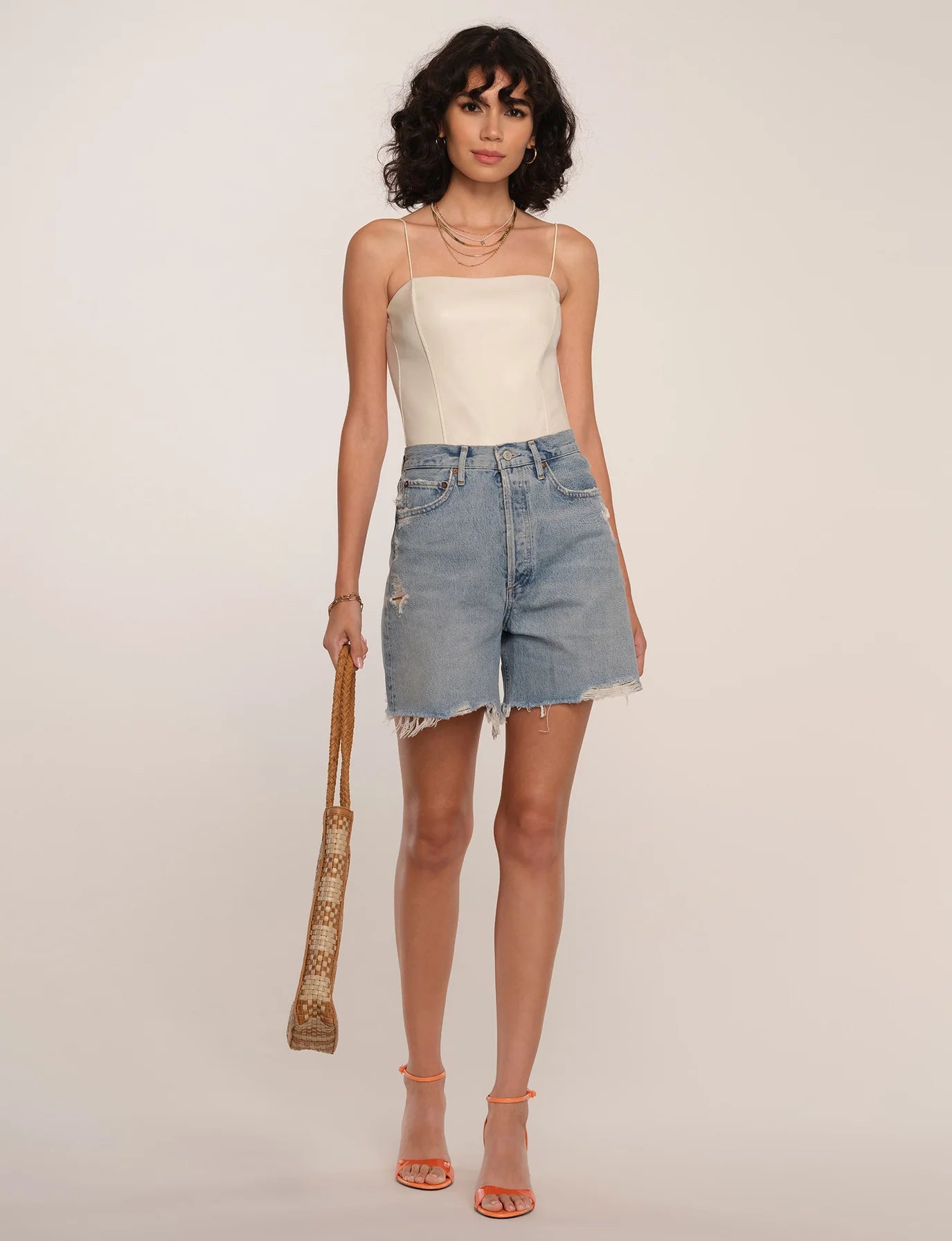 The Camille Bodysuit in Stone