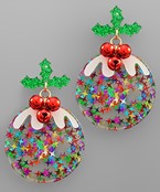 Christmas Ornament Earrings in Multi