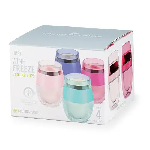 Wine FREEZE Translucent Cooling Cups (set of 4) by HOST